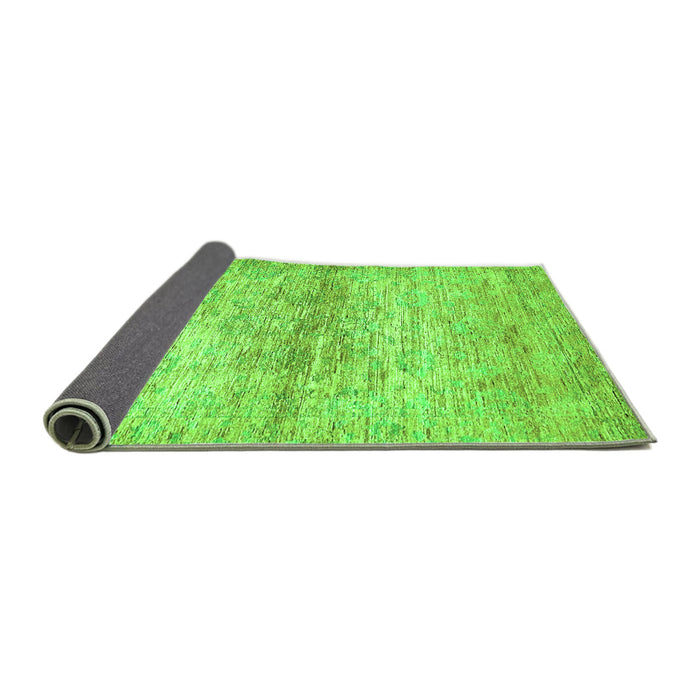 Sideview of Abstract Green Modern Rug, abs436grn