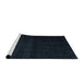 Sideview of Machine Washable Abstract Black Rug, wshabs4370