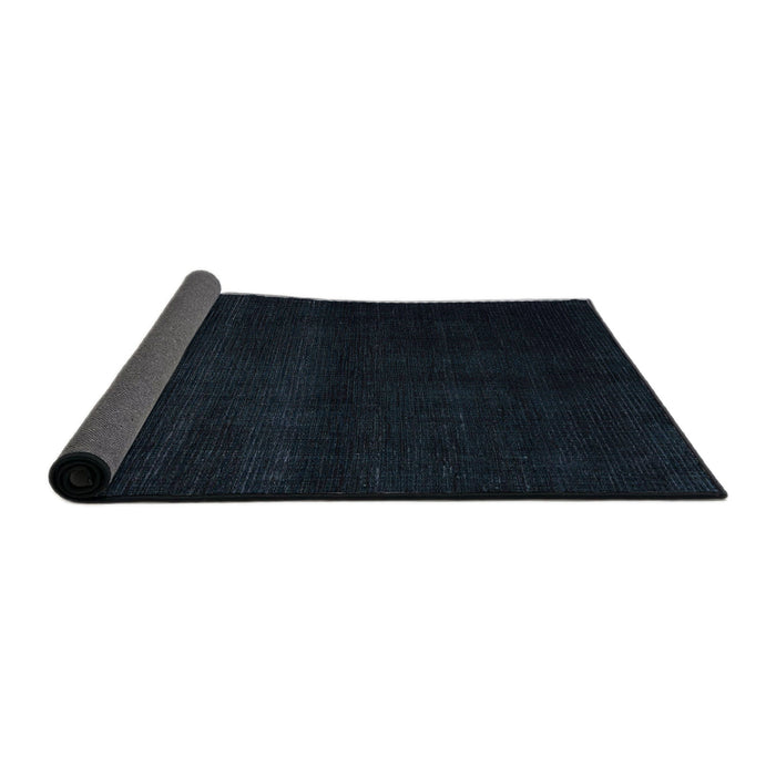 Sideview of Abstract Black Modern Rug, abs4370