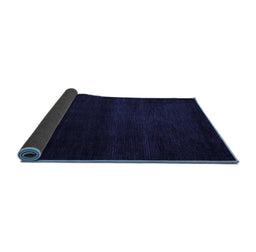 Sideview of Abstract Blue Modern Rug, abs4370blu
