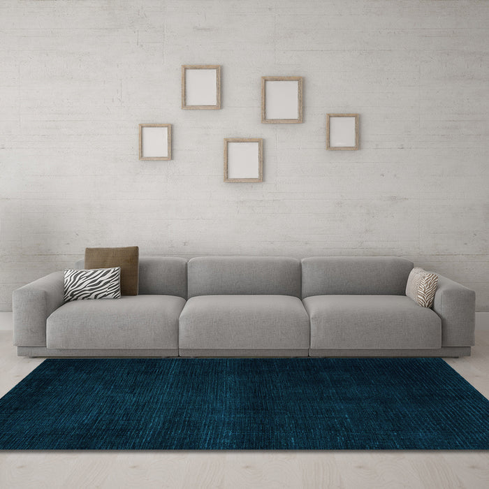 Machine Washable Abstract Light Blue Modern Rug in a Living Room, wshabs4370lblu
