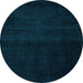 Round Machine Washable Abstract Light Blue Modern Rug, wshabs4370lblu