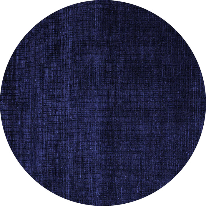 Round Abstract Blue Modern Rug, abs4370blu