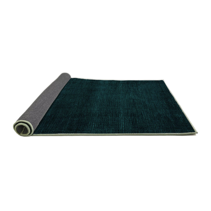 Sideview of Abstract Turquoise Modern Rug, abs4370turq