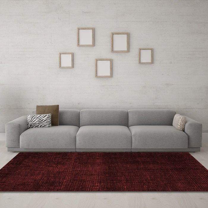 Modern Red Washable Rugs