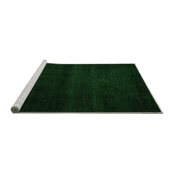 Sideview of Machine Washable Abstract Green Modern Area Rugs, wshabs4370grn