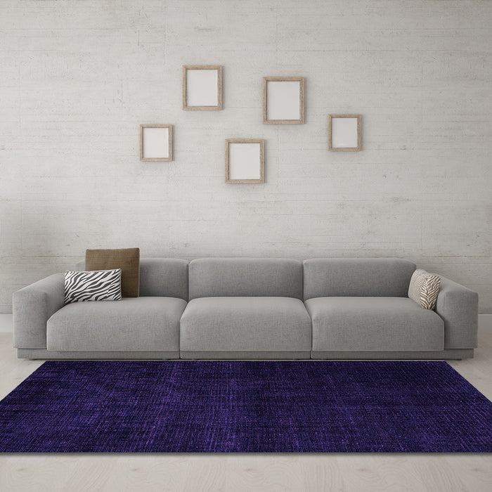 Machine Washable Abstract Purple Modern Area Rugs in a Living Room, wshabs4370pur