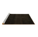 Sideview of Machine Washable Abstract Brown Modern Rug, wshabs4370brn