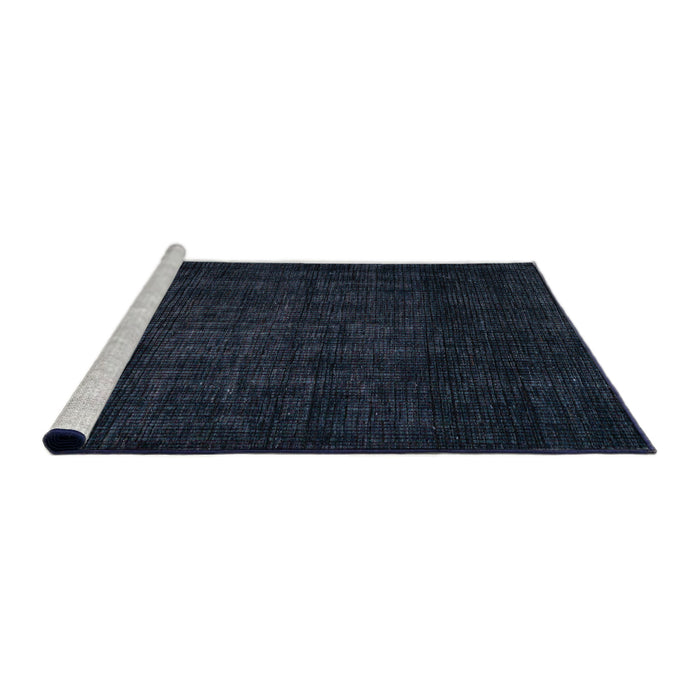 Sideview of Machine Washable Abstract Night Blue Rug, wshabs4371