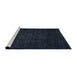 Sideview of Machine Washable Abstract Night Blue Rug, wshabs4371