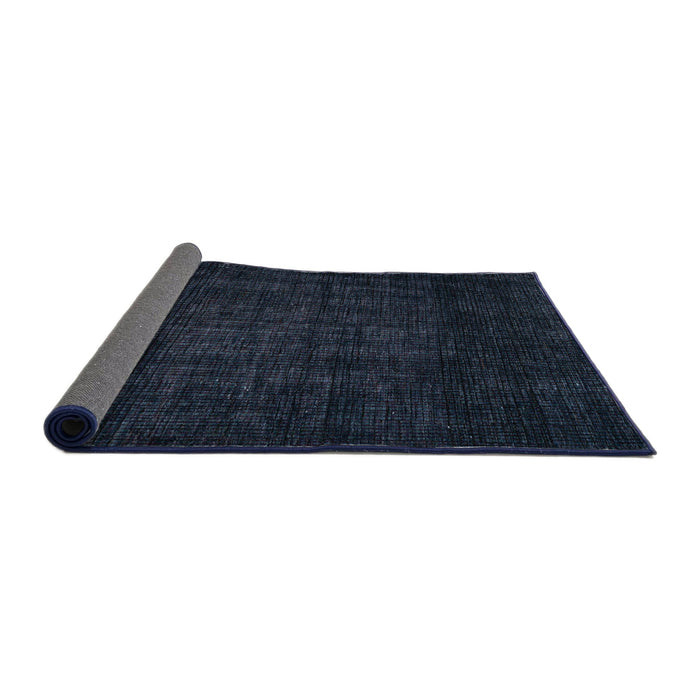 Sideview of Abstract Blue Modern Rug, abs4371