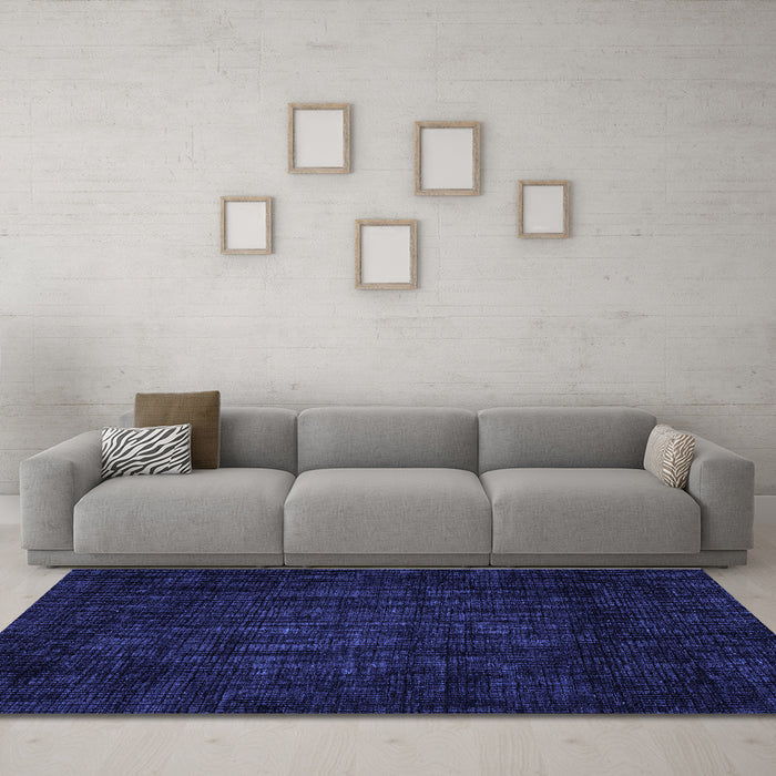 Machine Washable Abstract Blue Modern Rug in a Living Room, wshabs4371blu