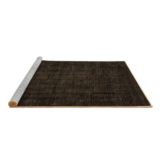 Sideview of Machine Washable Abstract Brown Modern Rug, wshabs4371brn