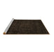 Sideview of Machine Washable Abstract Brown Modern Rug, wshabs4371brn