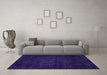 Machine Washable Abstract Purple Modern Area Rugs in a Living Room, wshabs4371pur