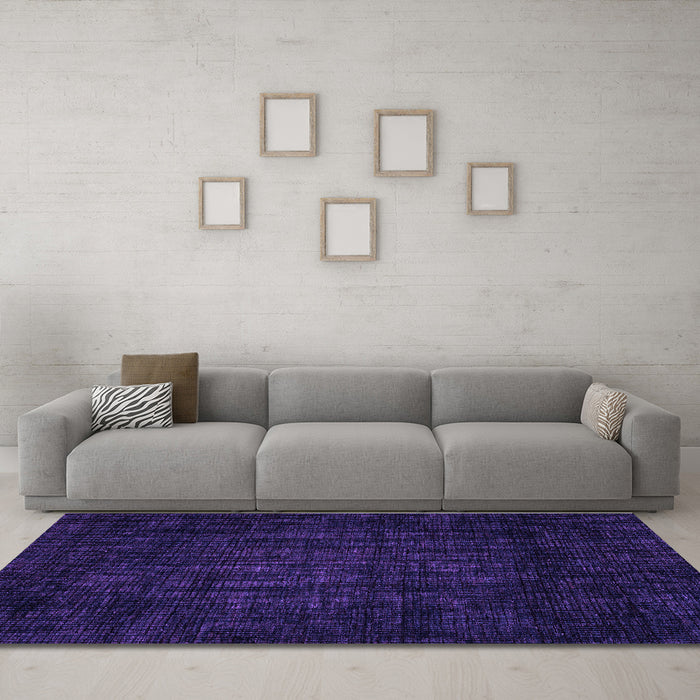 Machine Washable Abstract Purple Modern Area Rugs in a Living Room, wshabs4371pur