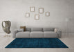 Machine Washable Abstract Light Blue Modern Rug in a Living Room, wshabs4371lblu