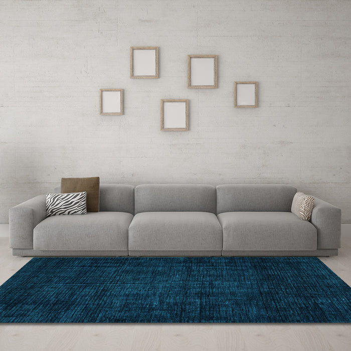 Machine Washable Abstract Light Blue Modern Rug in a Living Room, wshabs4371lblu