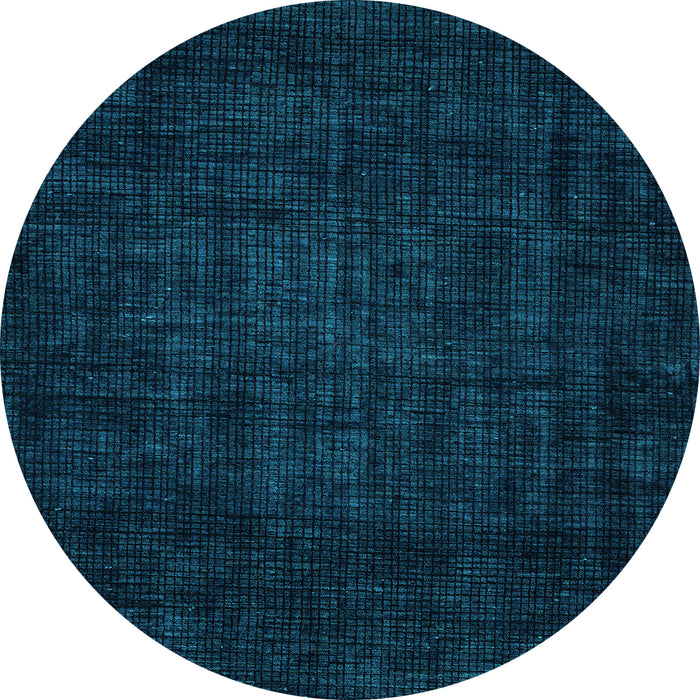 Round Abstract Light Blue Modern Rug, abs4371lblu