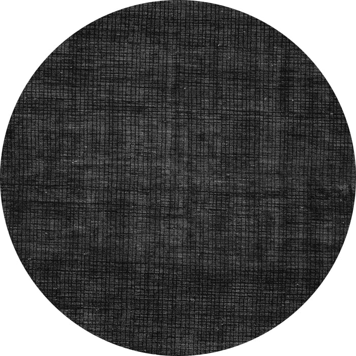 Round Machine Washable Abstract Gray Modern Rug, wshabs4371gry