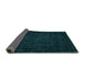 Sideview of Abstract Turquoise Modern Rug, abs4371turq