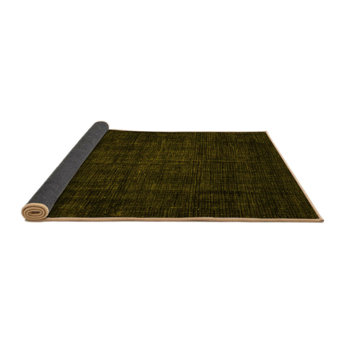 Sideview of Abstract Yellow Modern Rug, abs4371yw