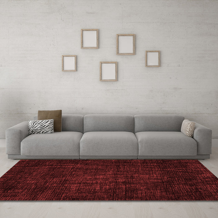 Modern Red Washable Rugs