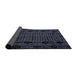 Sideview of Abstract Blue Modern Rug, abs4372