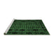 Sideview of Machine Washable Abstract Emerald Green Modern Area Rugs, wshabs4372emgrn