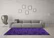 Machine Washable Abstract Purple Modern Area Rugs in a Living Room, wshabs4372pur