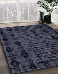 Abstract Blue Modern Rug, abs4372