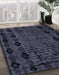 Machine Washable Abstract Night Blue Rug in a Family Room, wshabs4372