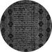 Round Machine Washable Abstract Gray Modern Rug, wshabs4372gry