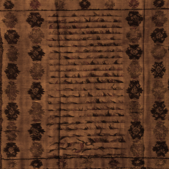 Square Machine Washable Abstract Orange Modern Area Rugs, wshabs4372org