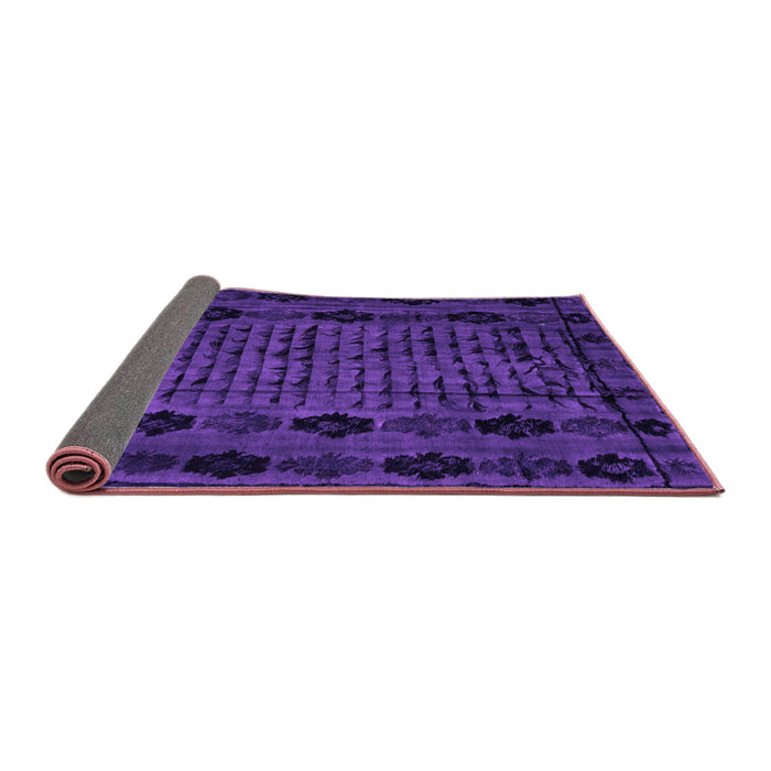 Sideview of Abstract Purple Modern Rug, abs4372pur