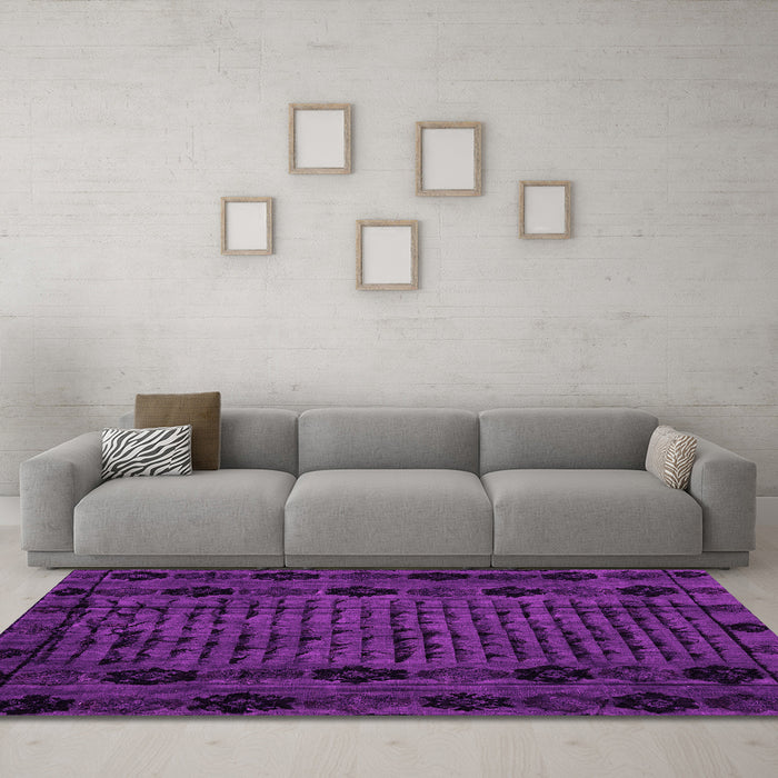 Machine Washable Abstract Pink Modern Rug in a Living Room, wshabs4372pnk