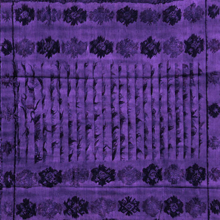 Square Machine Washable Abstract Purple Modern Area Rugs, wshabs4372pur