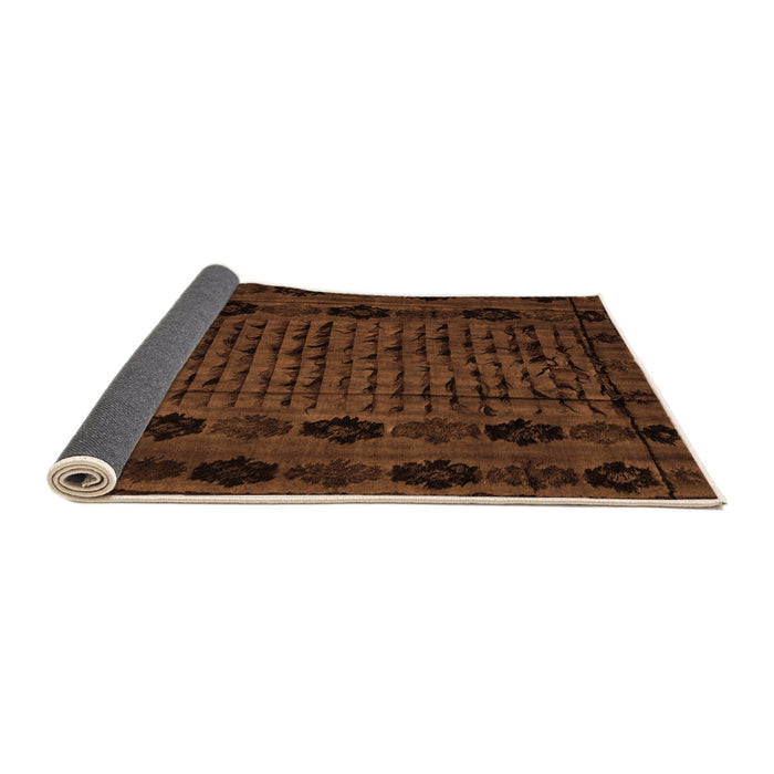 Sideview of Abstract Orange Modern Rug, abs4372org