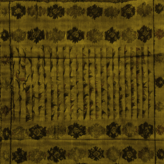 Square Abstract Yellow Modern Rug, abs4372yw