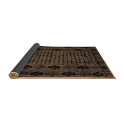 Sideview of Abstract Brown Modern Rug, abs4372brn