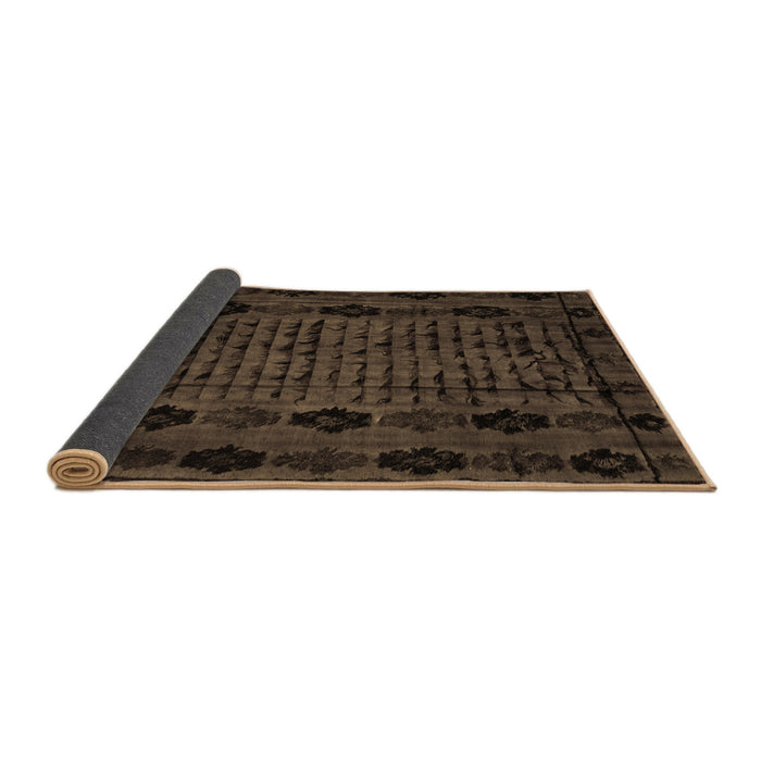 Sideview of Abstract Brown Modern Rug, abs4372brn