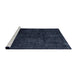 Sideview of Machine Washable Abstract Night Blue Rug, wshabs4373