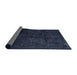 Sideview of Abstract Blue Modern Rug, abs4373