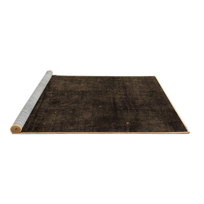 Sideview of Machine Washable Abstract Brown Modern Rug, wshabs4373brn