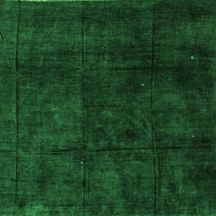 Square Abstract Green Modern Rug, abs4373grn