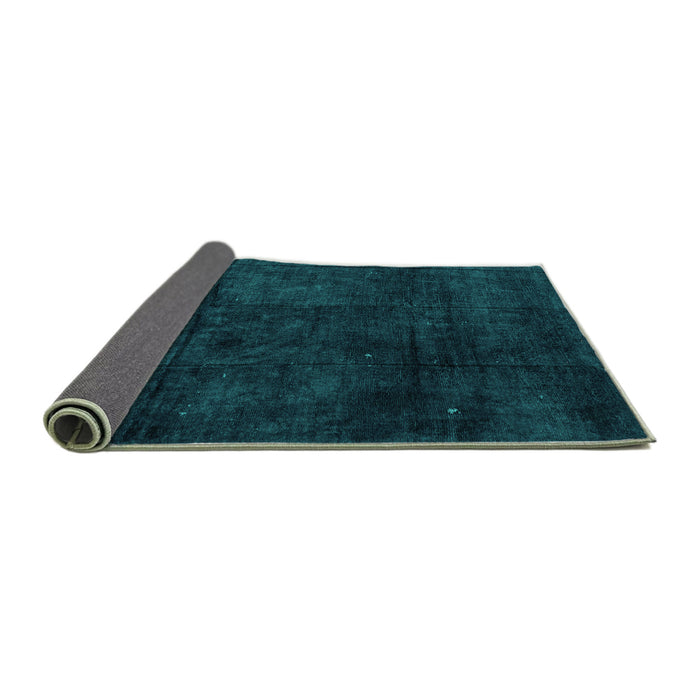 Sideview of Abstract Turquoise Modern Rug, abs4373turq