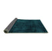 Sideview of Abstract Turquoise Modern Rug, abs4373turq