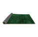 Sideview of Abstract Green Modern Rug, abs4373grn