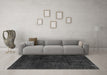 Machine Washable Abstract Gray Modern Rug in a Living Room,, wshabs4373gry