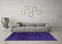 Machine Washable Abstract Purple Modern Rug, wshabs4373pur